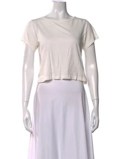 Pre-owned Éterne Crew Neck Short Sleeve T-shirt In White