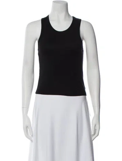Pre-owned Éterne Crew Neck Sleeveless Top In Black
