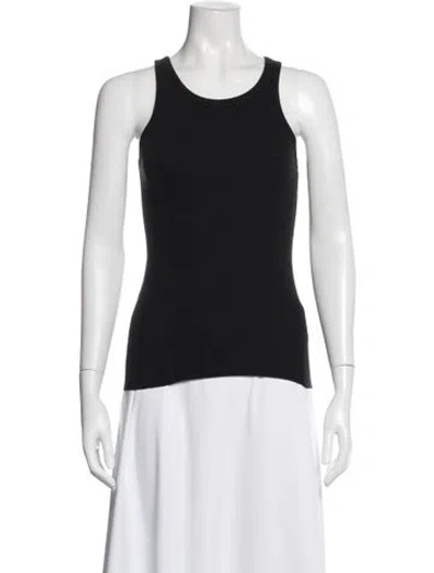 Pre-owned Éterne Crew Neck Sleeveless Top In Black