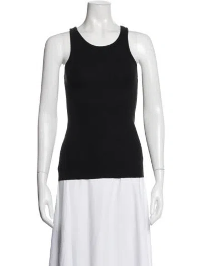 Pre-owned Éterne Crew Neck Sleeveless Top In Black