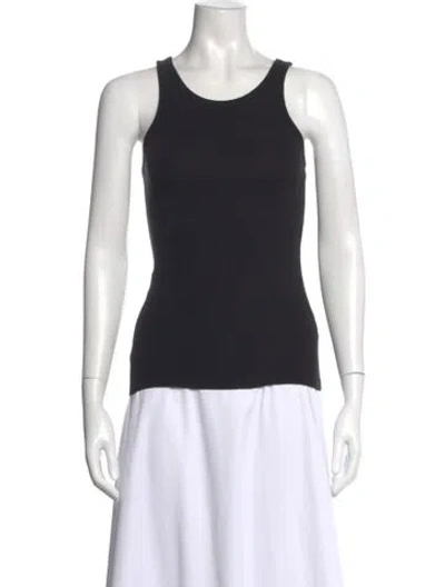Pre-owned Éterne Crew Neck Sleeveless Top In Black