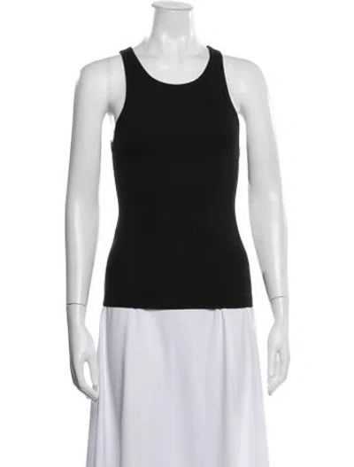 Pre-owned Éterne Crew Neck Sleeveless Top In Black