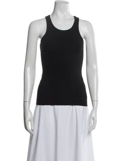 Pre-owned Éterne Crew Neck Sleeveless Top In Black