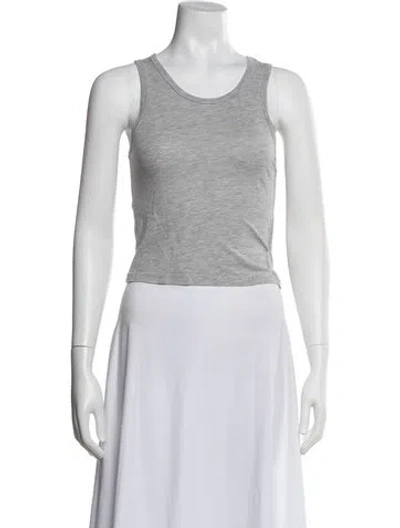 Pre-owned Éterne Crew Neck Sleeveless Top In Gray