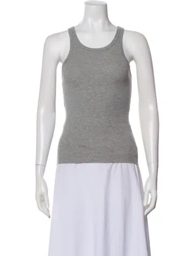 Pre-owned Éterne Crew Neck Sleeveless Top In Gray