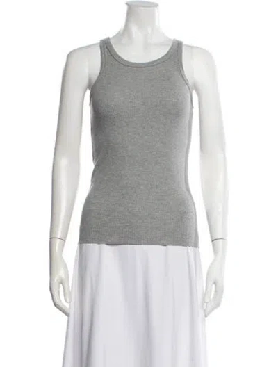 Pre-owned Éterne Crew Neck Sleeveless Top In Gray