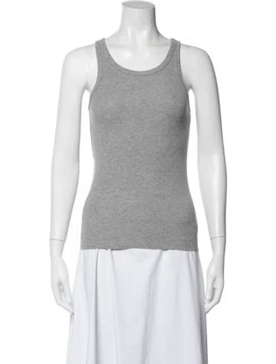 Pre-owned Éterne Crew Neck Sleeveless Top In Grey
