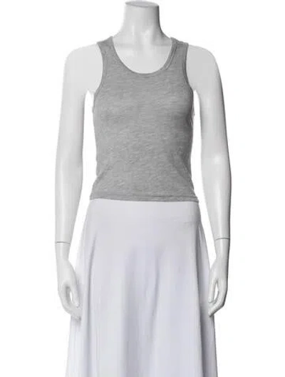 Pre-owned Éterne Crew Neck Sleeveless Top In Grey