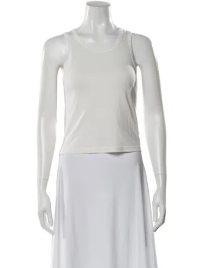 Pre-owned Éterne Crew Neck Sleeveless Top In Neutral