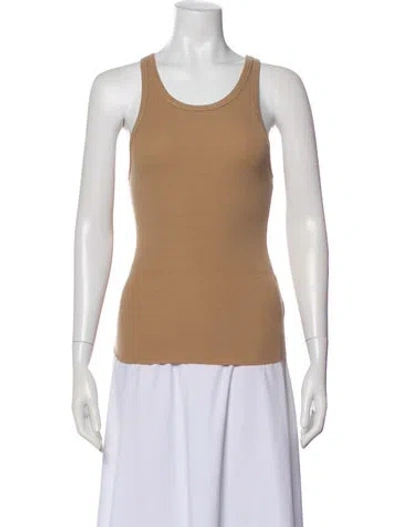 Pre-owned Éterne Crew Neck Sleeveless Top In Neutral