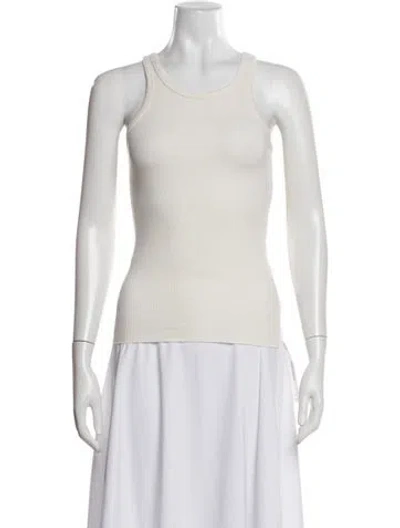Pre-owned Éterne Crew Neck Sleeveless Top In Neutrals