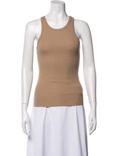 Pre-owned Éterne Crew Neck Sleeveless Top In Neutrals