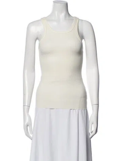 Pre-owned Éterne Crew Neck Sleeveless Top In Neutrals