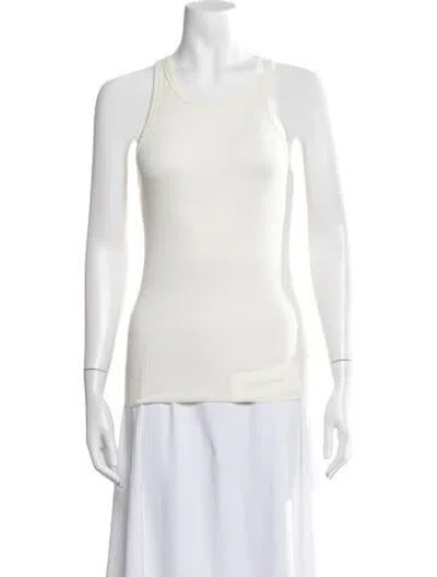 Pre-owned Éterne Crew Neck Sleeveless Top In Neutrals