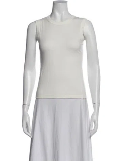 Pre-owned Éterne Crew Neck Sleeveless Top In Neutrals