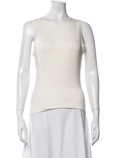 Pre-owned Éterne Crew Neck Sleeveless Top In Neutrals