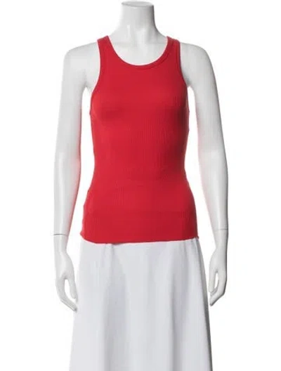 Pre-owned Éterne Crew Neck Sleeveless Top In Red