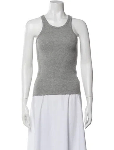 Pre-owned Éterne Crew Neck Sleeveless Top In White