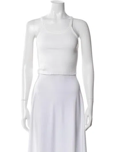 Pre-owned Éterne Crew Neck Sleeveless Top In White