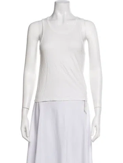Pre-owned Éterne Crew Neck Sleeveless Top In White