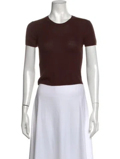 Pre-owned Éterne Crew Neck Sweater In Brown