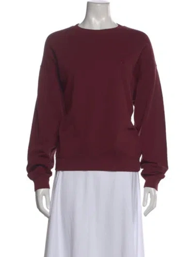 Pre-owned Éterne Crew Neck Sweater In Burgundy