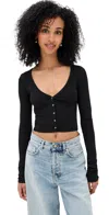Éterne Cropped Cardigan Black In Black