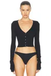 Éterne Ribbed Stretch Cotton And Modal-blend Cardigan In Black