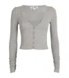 Éterne Cropped Jersey Cardigan In Grey
