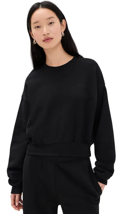 Éterne Cropped Crewneck Sweatshirt Black