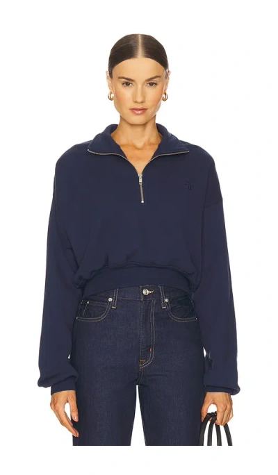 ÉTERNE CROPPED HALF ZIP SWEATSHIRT