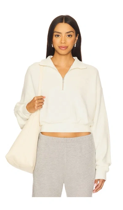 ÉTERNE CROPPED HALF ZIP SWEATSHIRT