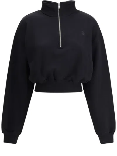 ÉTERNE CROPPED HIGH-NECK SWEATSHIRT