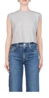 Éterne Cropped Muscle Tank In Grey In Gray