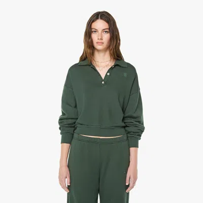 Éterne Cropped Polo Sweatshirt Forest In Multi