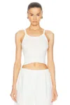 Éterne Cropped Rib Tank Top In Ivory