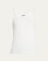 Éterne Ribbed Cotton Tank Top In Beige