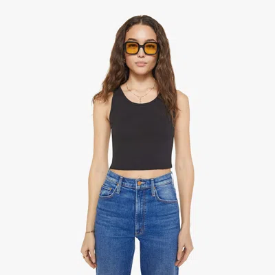 Éterne Cropped Scoop Neck Tank Top In Black