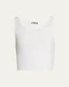 Éterne Cropped Scoop-neck Tank Top In Ivory