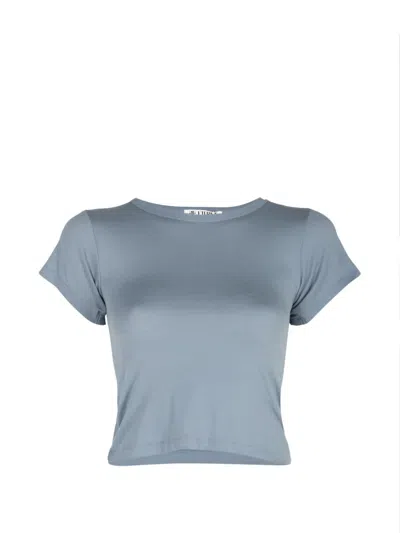 Éterne Cropped Short-sleeve T-shirt In Blue