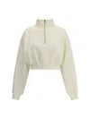 Éterne Cropped Sweatshirt In Cream