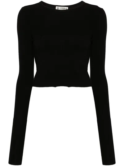 Éterne Cropped T-shirt In Black