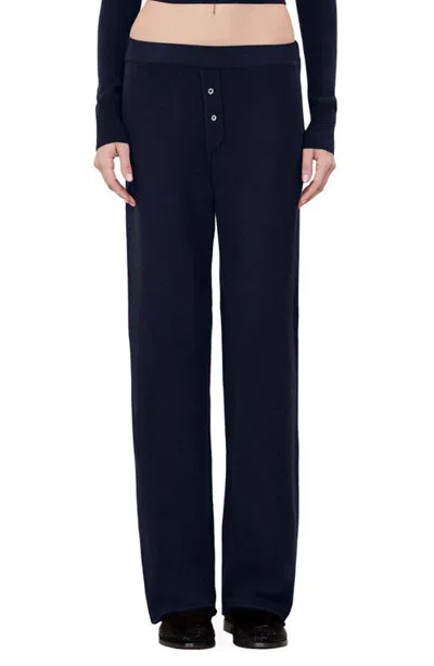 Éterne Eterne Cruz Cashmere Blend Knit Pants In Blue