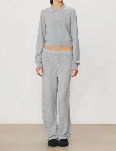 Éterne Cruz Wide-leg Pant In Heather Grey In Gray