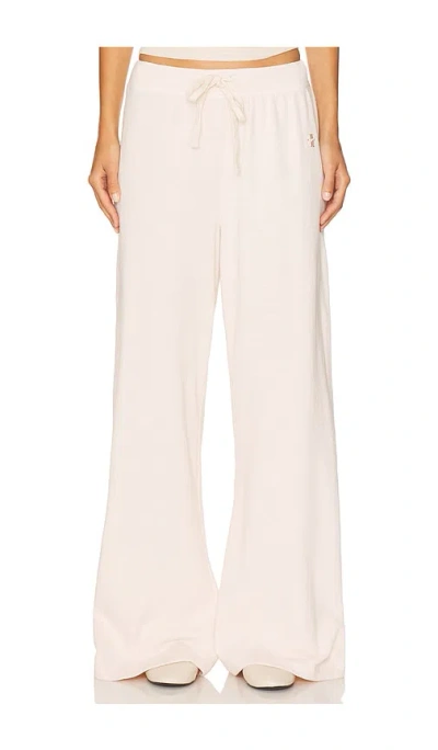 ETERNE DRAWSTRING LIGHTWEIGHT FRENCH TERRY WIDE LEG SWEATPANT