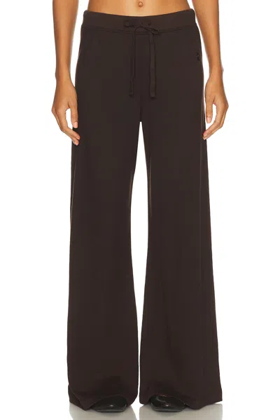 ÉTERNE DRAWSTRING LIGHTWEIGHT FRENCH TERRY WIDE LEG SWEATPANT