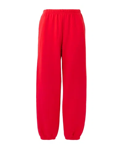 Éterne Drawstring Waist Casual Trouser In Red
