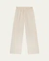 Éterne Drawstring Wide Leg Sweatpant In Brown