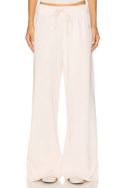Éterne Drawstring Wide Leg Sweatpant In Dusty Pink