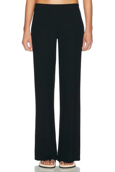 Éterne Easy Lounge Butter Rib Pant In Black